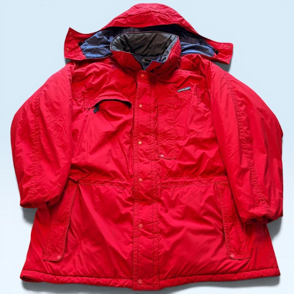 Vintage Patagonia Jacket Mens XL Red Hooded Ski Parka Insulated STY 84161 90s